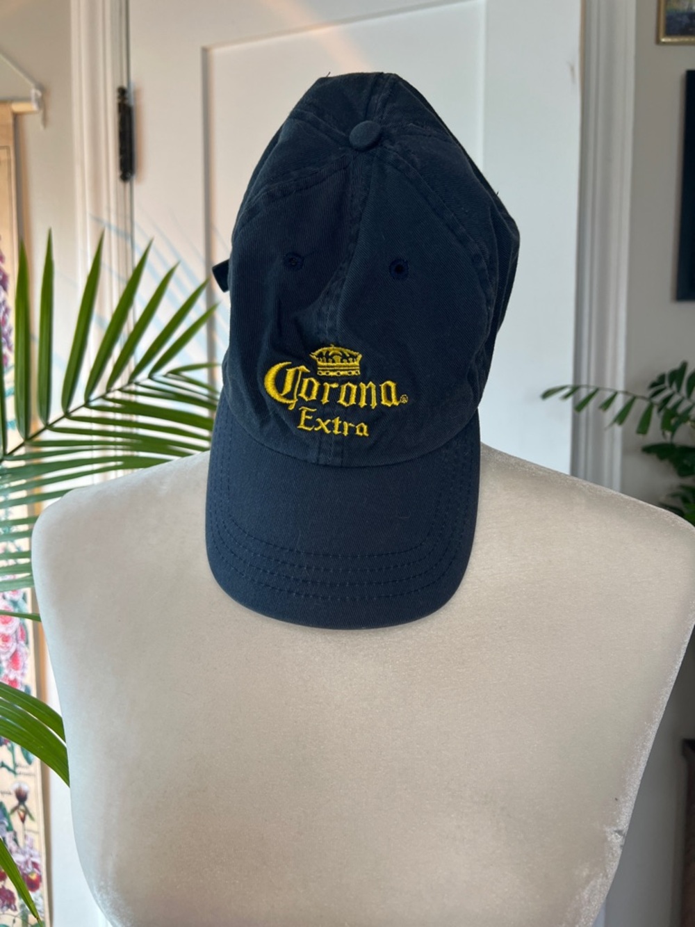 Corona Navy Blue Baseball Cap with Yellow Logo